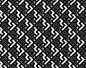 Abstract geometric pattern. A seamless vector background. White and black ornament. Graphic modern pattern. Simple lattice graphic design