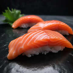 Salmon nigiri sushi generative AI