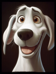 Happy smiling dog portrait