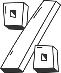 Cartoon Percent Sign