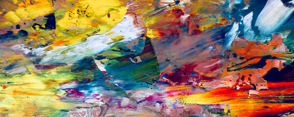 Colorful abstract background wallpaper. Modern motif visual art. Mixtures of oil paint. Trendy hand painting canvas. Wall decor and Wall art prints Idea. 3D texture.	
