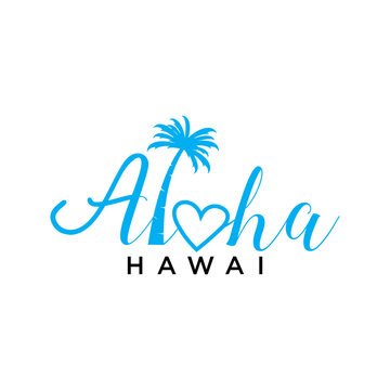 Aloha. A typographical design for aloha and Hawaii. Grunge design aloha Hawaii.