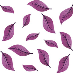 Purple leaves background pattern