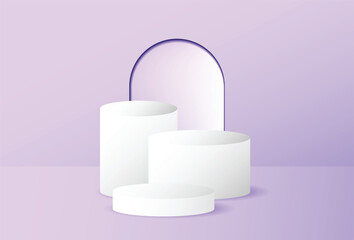 Podium Purple Vector Background