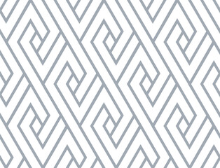 Abstract geometric pattern. A seamless vector background. White and gray ornament. Graphic modern pattern. Simple lattice graphic design.