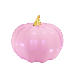 pumpkin pink gold 3d render