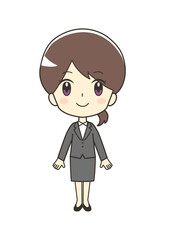 スーツの女性のイラスト