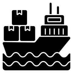 Premium download icon of cargo boat