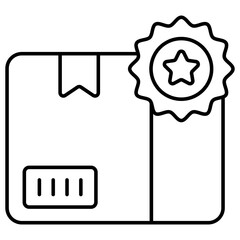 An editable design icon of premium parcel 