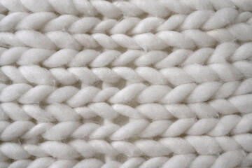 white wool chunky knit texture
