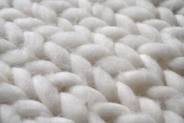 white wool chunky knit texture