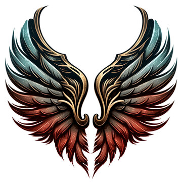 recommend clip art: Wings angel with color png (created with Generative AI)
