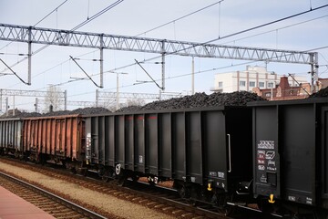 Polish coal train in Katowice