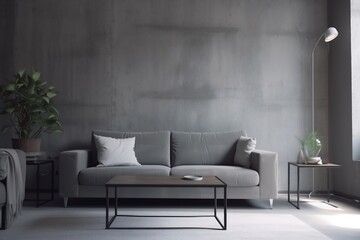 interior background house loft sofa stylish comfortable space pillow three-dimensional lifestyle design trendy. Generative AI.