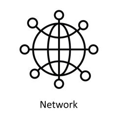 Network  Vector  Outline Icons. Simple stock illustration stock