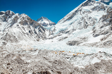 Everest Mountain Peak. The top of the world. Himalaya. Nepal