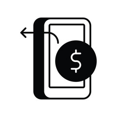 Cashback icon stock illustration.
