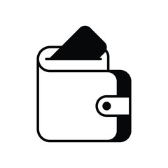 Wallet icon stock illustration.
