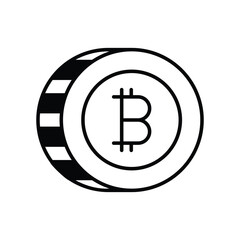 Cryptocurrency icon stock illustration.