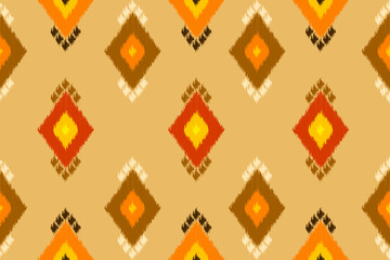 Ikat geometric tribal ethnic seamless pattern. Ornament damask. Native American, Mexican, Indian, Moroccan, African, Peruvian style. Design for clothing, fabric, wallpaper, carpet, textile, home decor