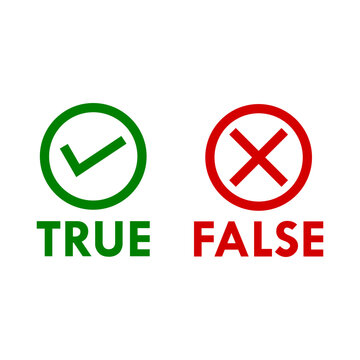 true or false design logo template illustration