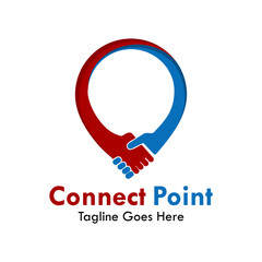 connect point logo template illustration