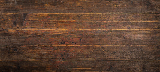 Old brown rustic dark grunge wooden timber wall or floor or table texture - wood background banner.. - Powered by Adobe