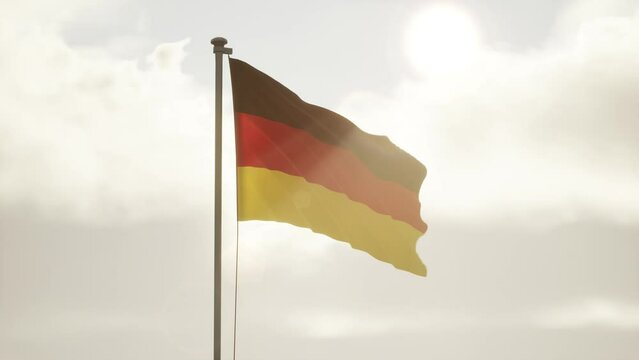 Flag of Germany on the mast