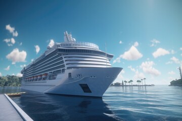 Fototapeta na wymiar cruise ship in the sea, ai generative