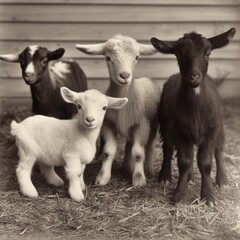 Obraz premium baby goat , ai generative