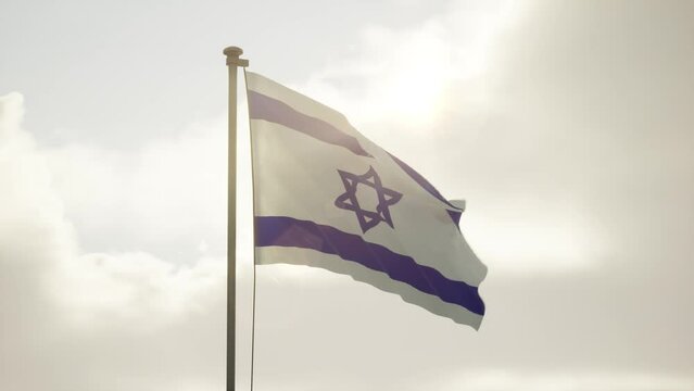 Flag of Israel on the mast