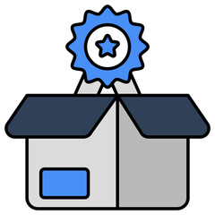 An editable design icon of premium parcel 