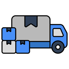 Perfect design icon of cargo van