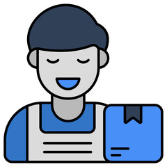 A unique design icon of delivery man