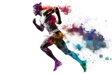 Fototapeta na wymiar runner colourful