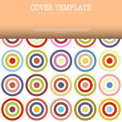 Multicolored circles. Layout for background, cover, screensaver, website and creative idea. The idea of interior design, corporate style and decorative creativity