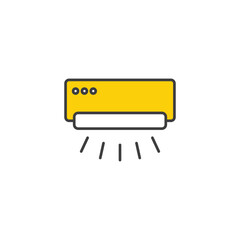 Ac icon design with white background stock illustration