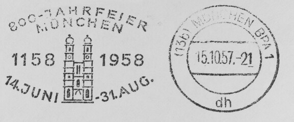 stamp briefmarke vintage retro alt old slogan werbung stempel frankierung cancellation 800...