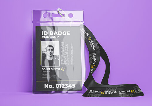 Entry Badge Card Holder Mockup