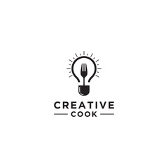 creative cook logo that reflects creative chefs in making dishes