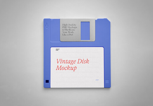 Vintage Disk Mockup
