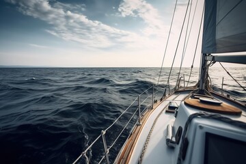 Naklejka premium luxury yacht in the sea