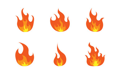 fire logo icon bundle flame
