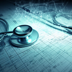 Modern Background for medical presentations, made with an generative AI