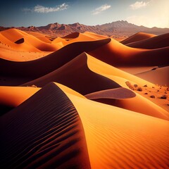 Fototapeta na wymiar A sweeping desert landscape