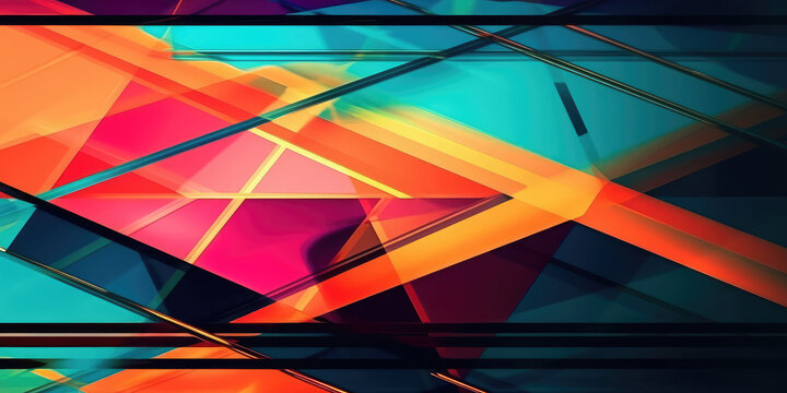 Abstract Futuristic Metallic Multicolored Background. Generative AI