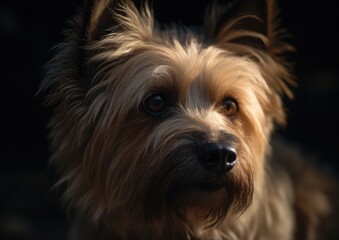 Fototapeta premium Close up portrait of a dog. Generative AI.