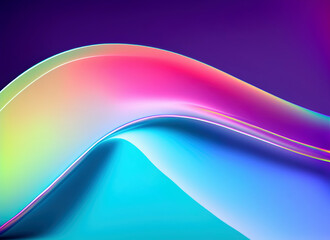 Abstract colorful waves of pastel colors, gentle background. AI