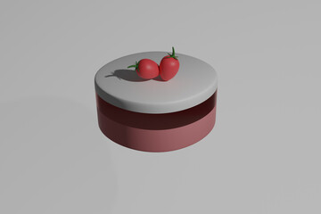 cake with strawberry