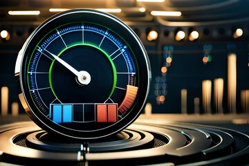Speedometer. Technology concept. Created with generative Ai technology.